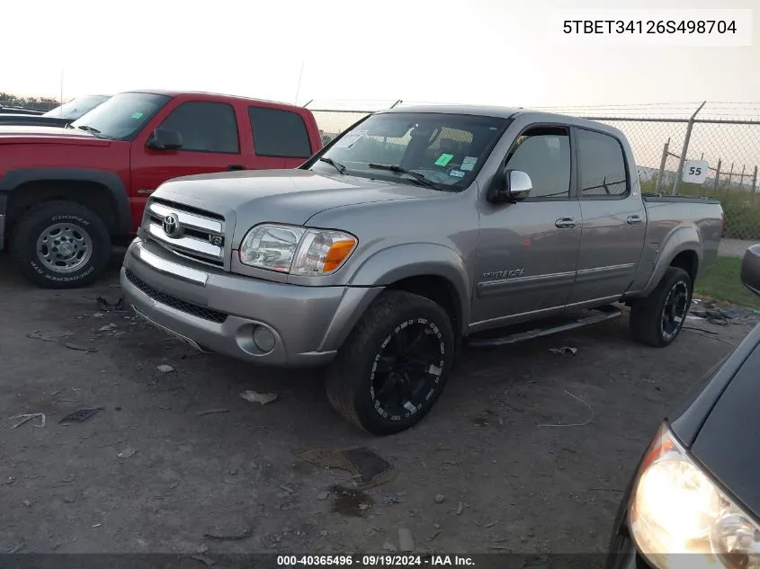 2006 Toyota Tundra Double Cab Sr5 VIN: 5TBET34126S498704 Lot: 40365496