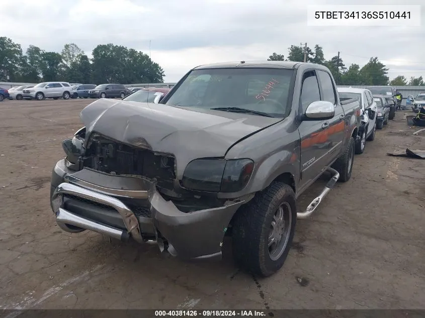 5TBET34136S510441 2006 Toyota Tundra Double Cab Sr5