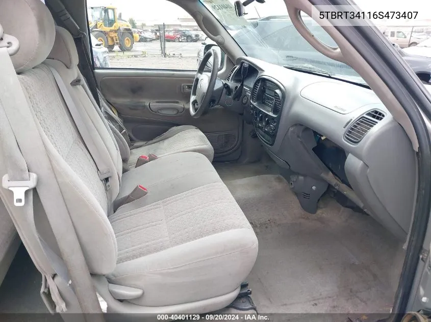 5TBRT34116S473407 2006 Toyota Tundra Sr5 V8