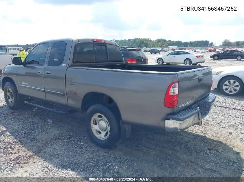 2006 Toyota Tundra Sr5 VIN: 5TBRU34156S467252 Lot: 40407640