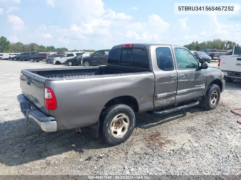 2006 Toyota Tundra Sr5 VIN: 5TBRU34156S467252 Lot: 40407640