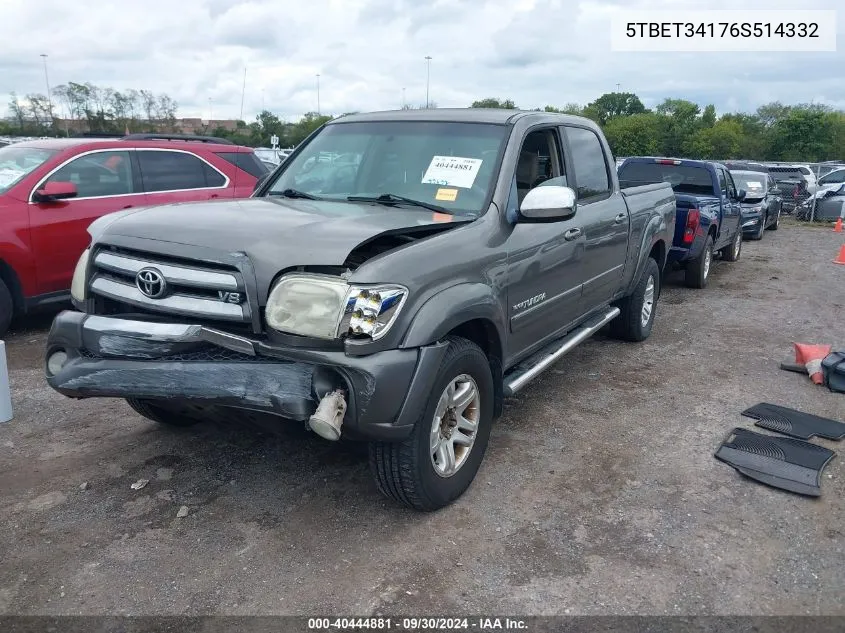 5TBET34176S514332 2006 Toyota Tundra Sr5 V8