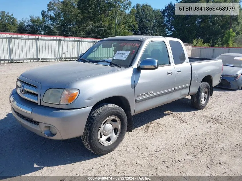 2006 Toyota Tundra Sr5 VIN: 5TBRU34186S458979 Lot: 40460474