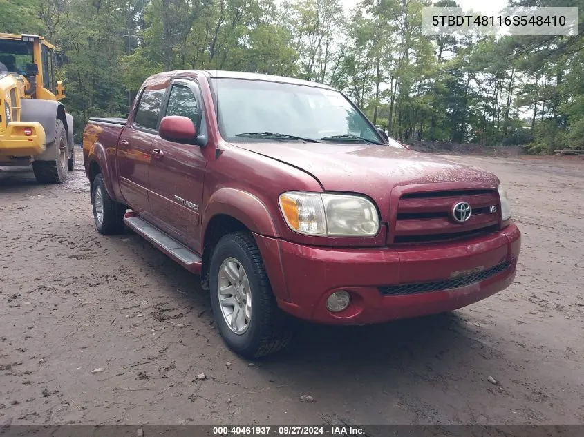 2006 Toyota Tundra Limited V8 VIN: 5TBDT48116S548410 Lot: 40461937