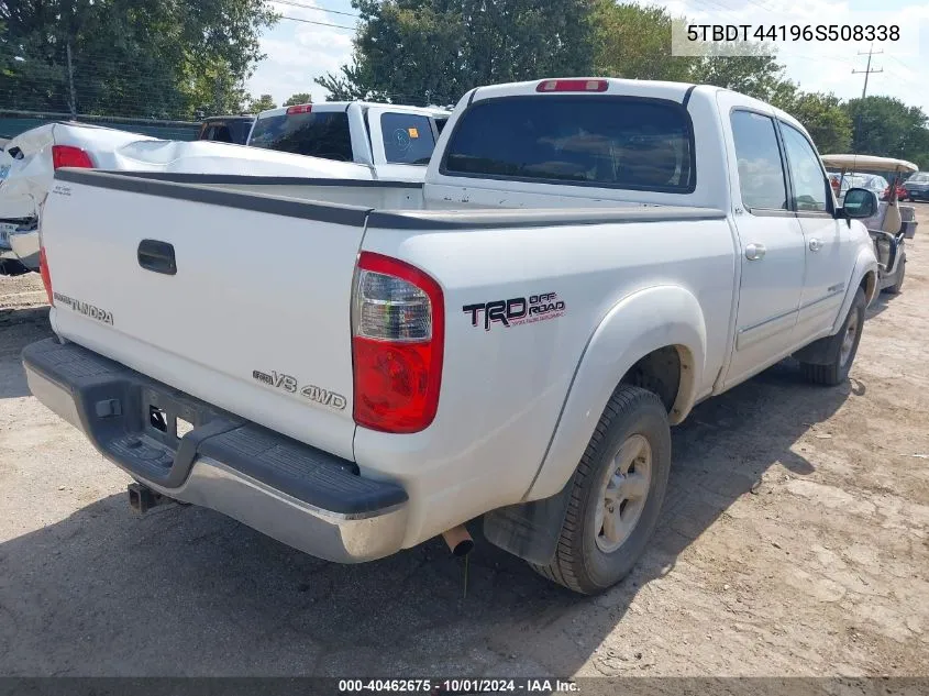 2006 Toyota Tundra Double Cab Sr5 VIN: 5TBDT44196S508338 Lot: 40462675