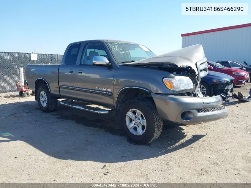 2006 Toyota Tundra Sr5 VIN: 5TBRU34186S466290 Lot: 40473442