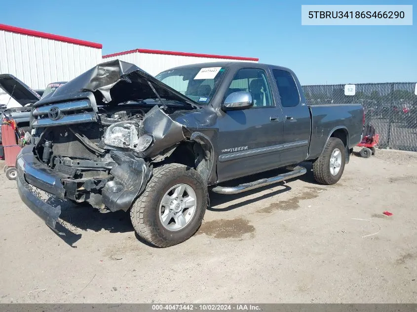 2006 Toyota Tundra Sr5 VIN: 5TBRU34186S466290 Lot: 40473442