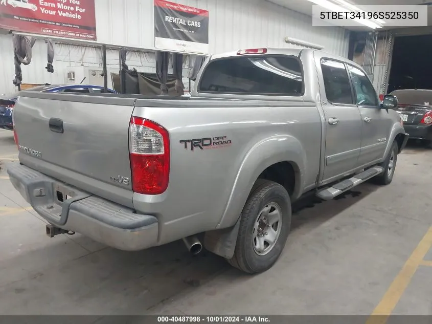 2006 Toyota Tundra Double Cab Sr5 VIN: 5TBET34196S525350 Lot: 40487998