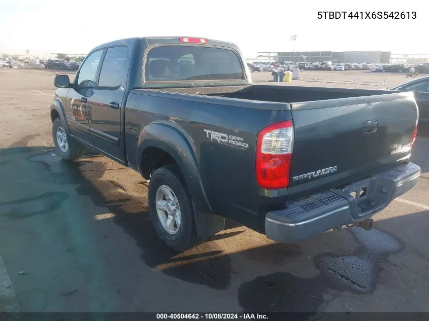 2006 Toyota Tundra Sr5 V8 VIN: 5TBDT441X6S542613 Lot: 40504642