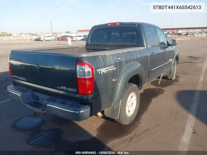 2006 Toyota Tundra Sr5 V8 VIN: 5TBDT441X6S542613 Lot: 40504642