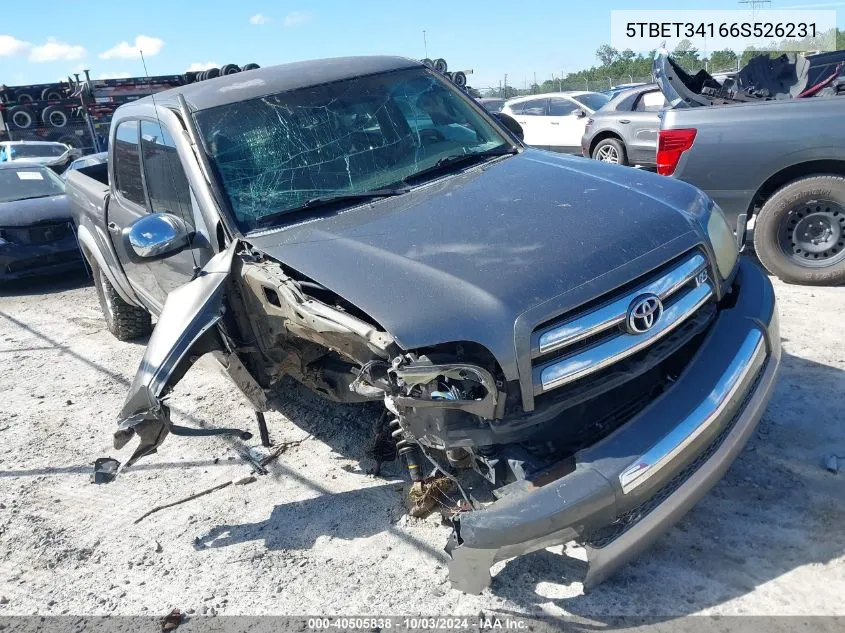 2006 Toyota Tundra Double Cab Sr5 VIN: 5TBET34166S526231 Lot: 40505838