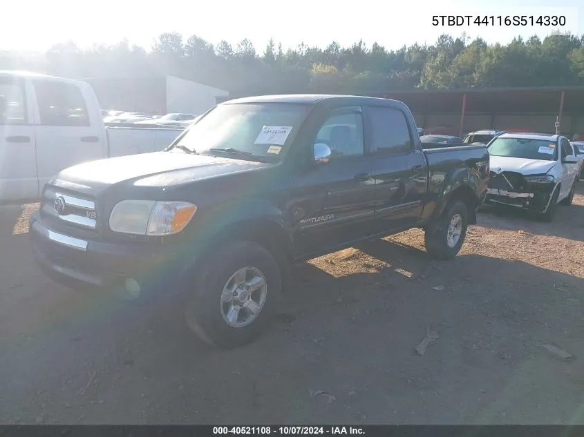 5TBDT44116S514330 2006 Toyota Tundra Sr5 V8