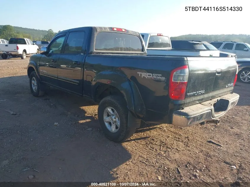 5TBDT44116S514330 2006 Toyota Tundra Sr5 V8