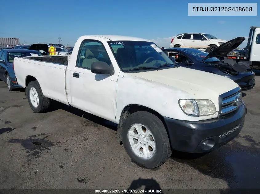 2006 Toyota Tundra VIN: 5TBJU32126S458668 Lot: 40526209