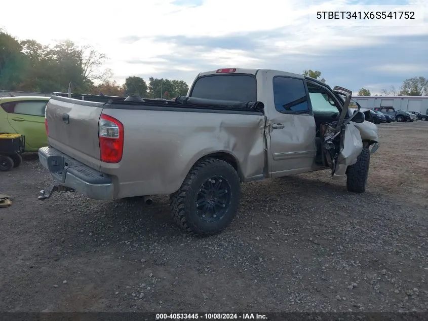 2006 Toyota Tundra Double Cab Sr5 VIN: 5TBET341X6S541752 Lot: 40533445