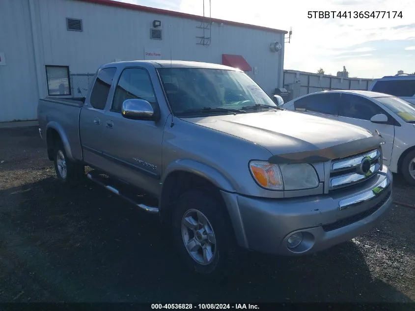 2006 Toyota Tundra Sr5 V8 VIN: 5TBBT44136S477174 Lot: 40536828