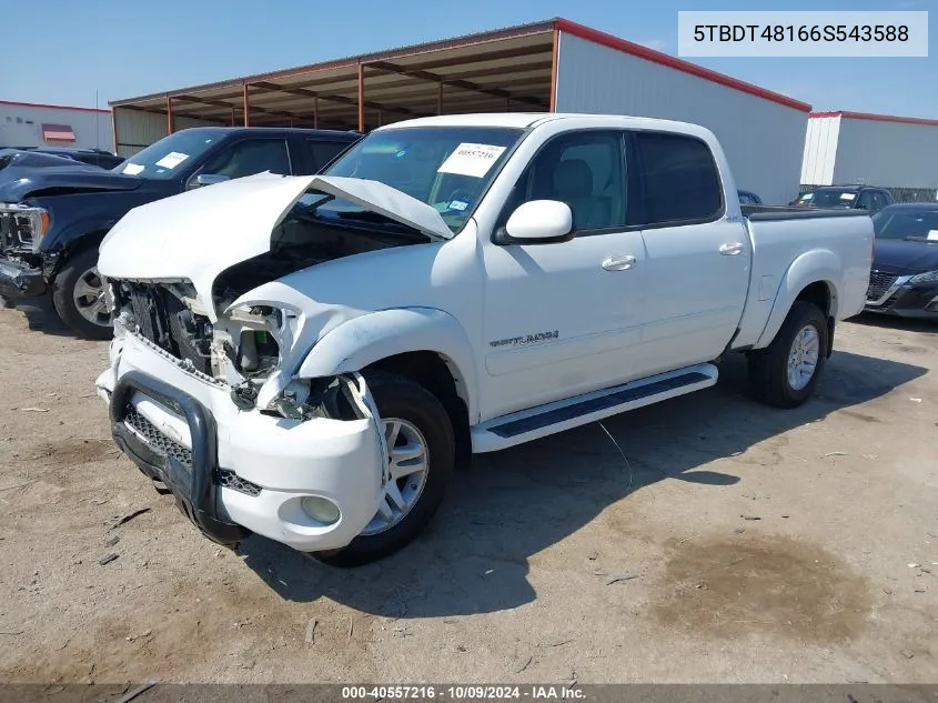 2006 Toyota Tundra Double Cab Limited VIN: 5TBDT48166S543588 Lot: 40557216