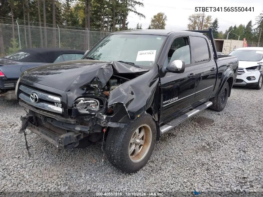 2006 Toyota Tundra Sr5 V8 VIN: 5TBET34156S550441 Lot: 40557515