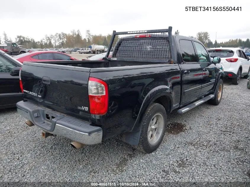 2006 Toyota Tundra Sr5 V8 VIN: 5TBET34156S550441 Lot: 40557515