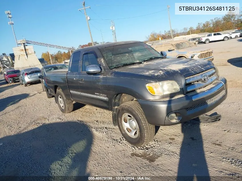 5TBRU34126S481125 2006 Toyota Tundra Sr5