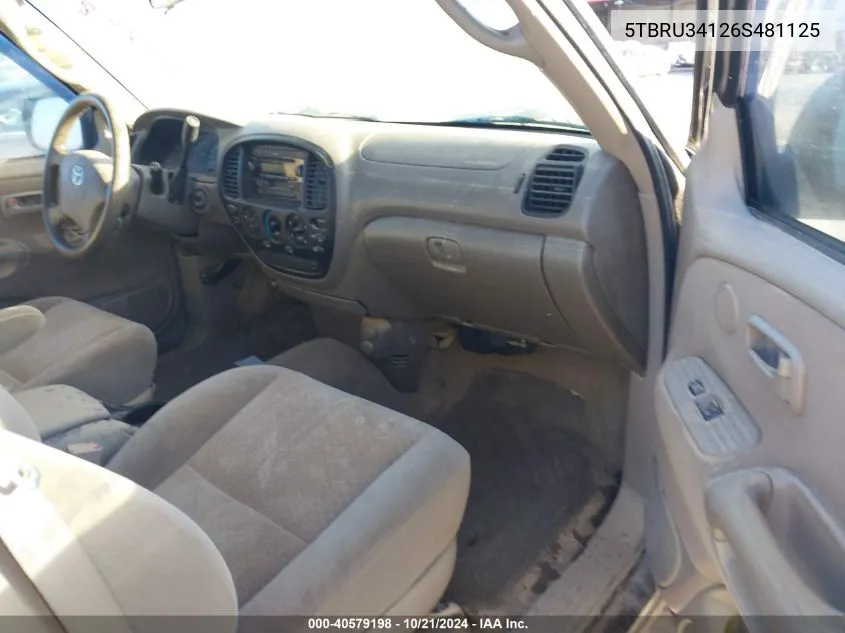 5TBRU34126S481125 2006 Toyota Tundra Sr5