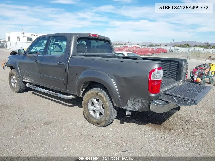 2006 Toyota Tundra Sr5 V8 VIN: 5TBET34126S499772 Lot: 40591601