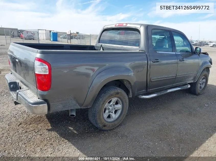 2006 Toyota Tundra Sr5 V8 VIN: 5TBET34126S499772 Lot: 40591601