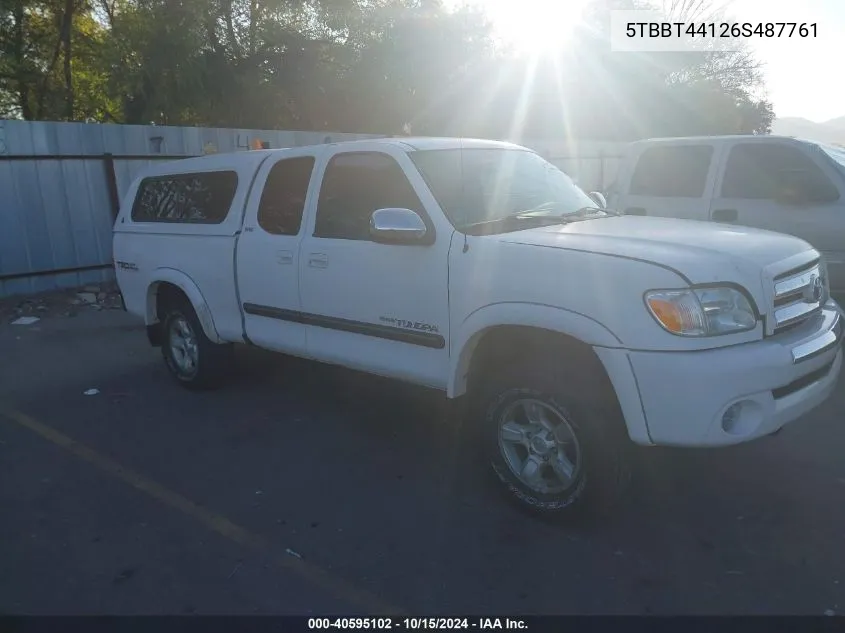 2006 Toyota Tundra Sr5 V8 VIN: 5TBBT44126S487761 Lot: 40595102