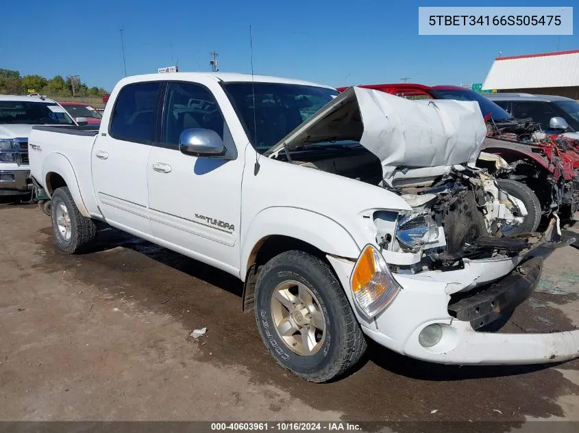 5TBET34166S505475 2006 Toyota Tundra Sr5 V8