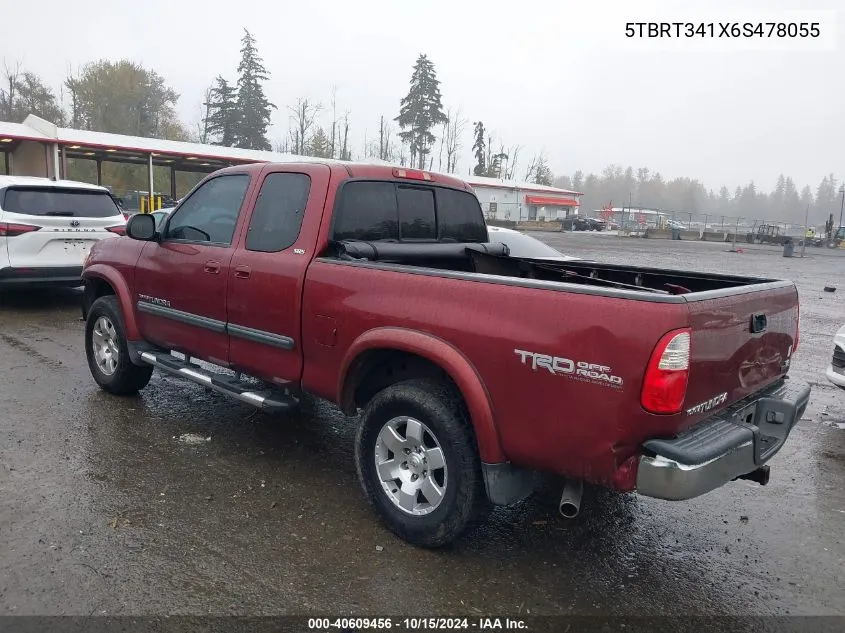 2006 Toyota Tundra Sr5 V8 VIN: 5TBRT341X6S478055 Lot: 40609456