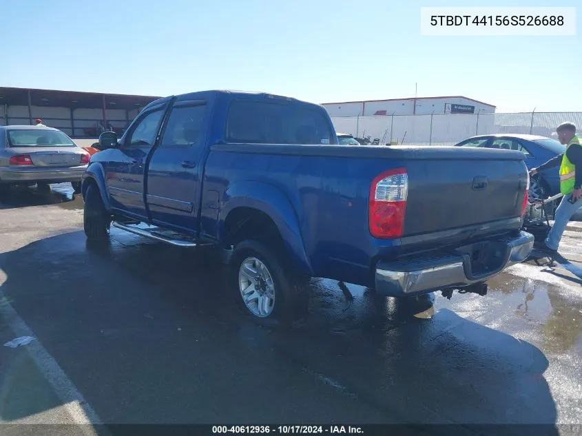 2006 Toyota Tundra Double Cab Sr5 VIN: 5TBDT44156S526688 Lot: 40612936