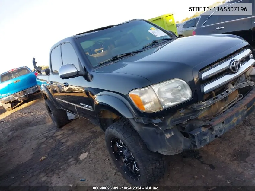 2006 Toyota Tundra Sr5 V8 VIN: 5TBET34116S507196 Lot: 40625381