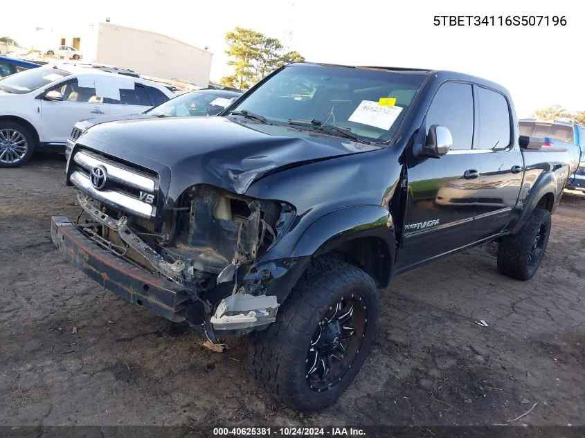 2006 Toyota Tundra Sr5 V8 VIN: 5TBET34116S507196 Lot: 40625381