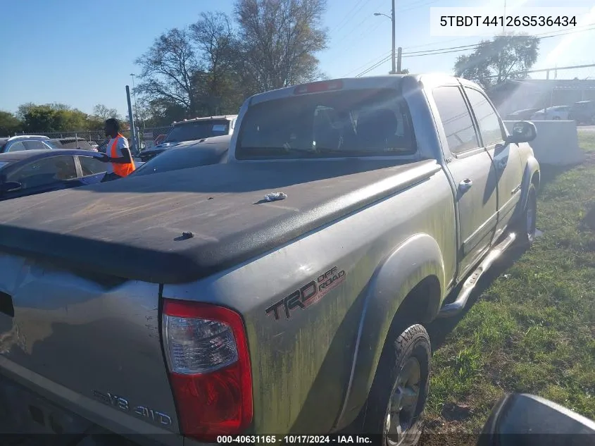 5TBDT44126S536434 2006 Toyota Tundra Sr5 V8