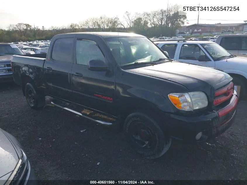 2006 Toyota Tundra Sr5 V8 VIN: 5TBET34126S547254 Lot: 40651560