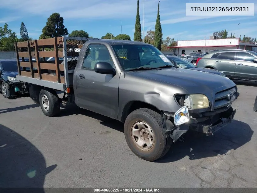 2006 Toyota Tundra VIN: 5TBJU32126S472831 Lot: 40655225