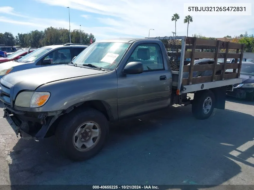 2006 Toyota Tundra VIN: 5TBJU32126S472831 Lot: 40655225