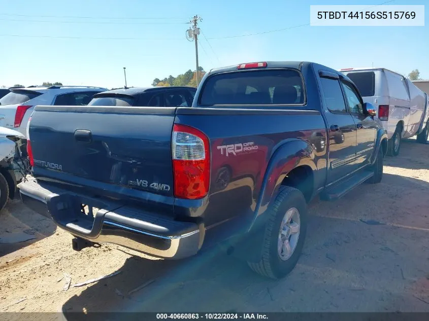 2006 Toyota Tundra Sr5 V8 VIN: 5TBDT44156S515769 Lot: 40660863