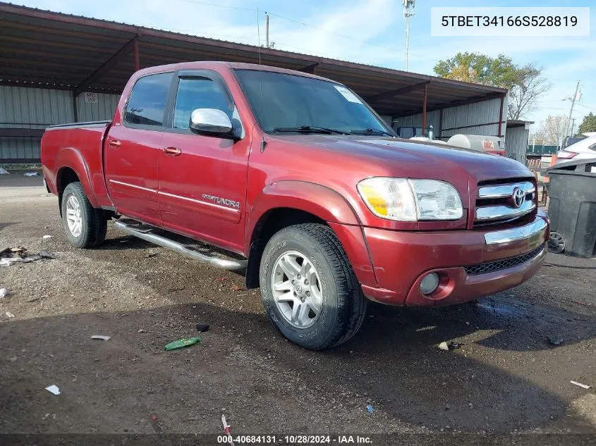 2006 Toyota Tundra Sr5 V8 VIN: 5TBET34166S528819 Lot: 40684131