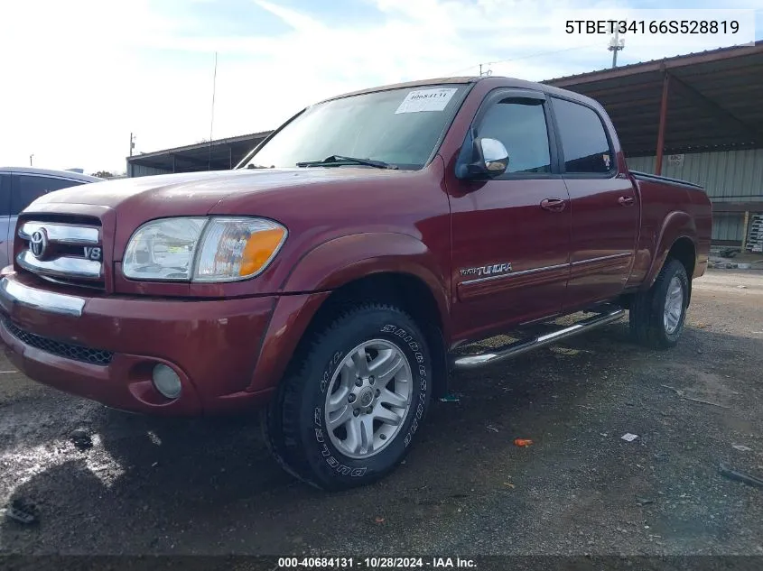 2006 Toyota Tundra Sr5 V8 VIN: 5TBET34166S528819 Lot: 40684131