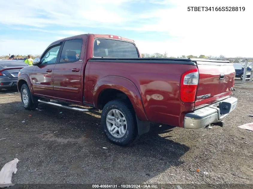 2006 Toyota Tundra Sr5 V8 VIN: 5TBET34166S528819 Lot: 40684131