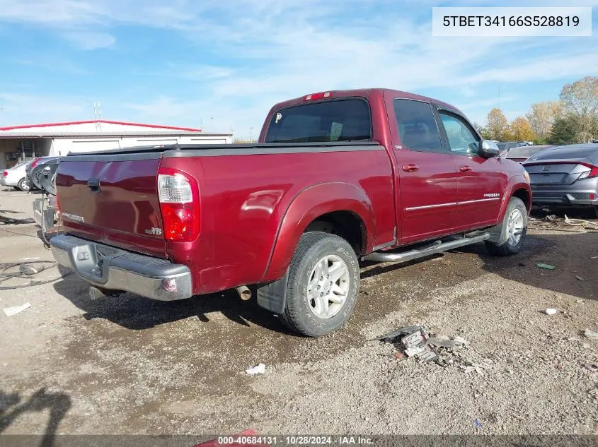 2006 Toyota Tundra Sr5 V8 VIN: 5TBET34166S528819 Lot: 40684131