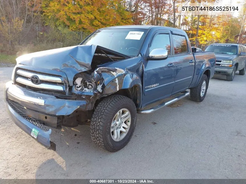 5TBDT44186S525194 2006 Toyota Tundra Sr5 V8