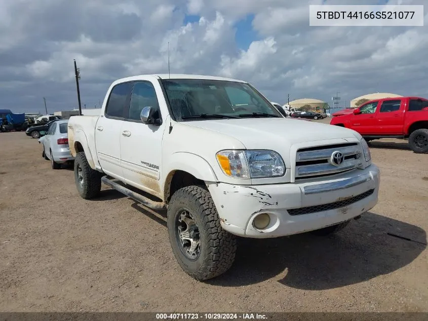 2006 Toyota Tundra Sr5 V8 VIN: 5TBDT44166S521077 Lot: 40711723