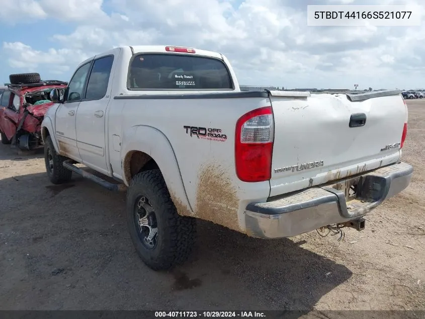 2006 Toyota Tundra Sr5 V8 VIN: 5TBDT44166S521077 Lot: 40711723