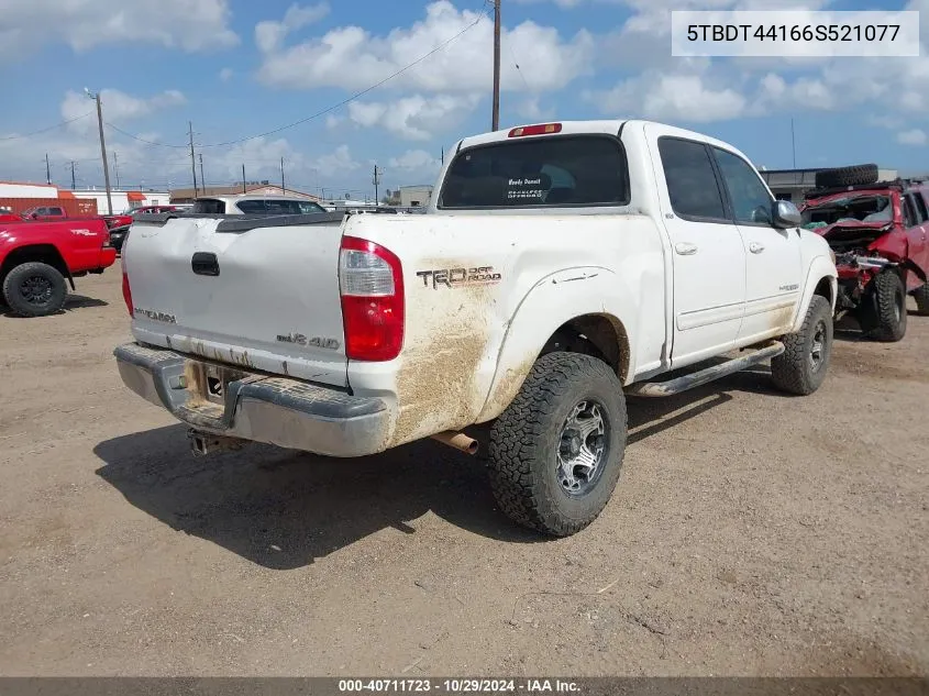 2006 Toyota Tundra Sr5 V8 VIN: 5TBDT44166S521077 Lot: 40711723