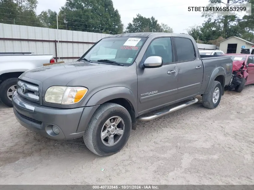 2006 Toyota Tundra Sr5 V8 VIN: 5TBET341X6S553299 Lot: 40732845