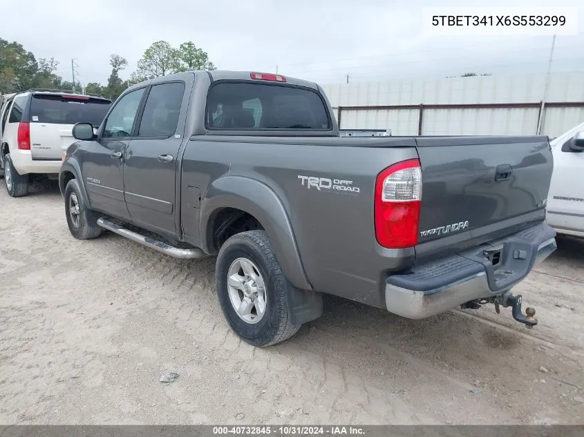 2006 Toyota Tundra Sr5 V8 VIN: 5TBET341X6S553299 Lot: 40732845