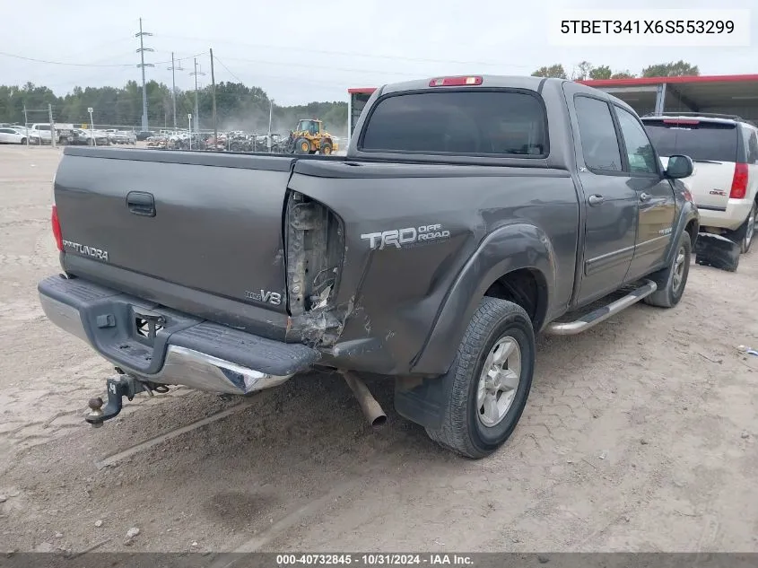 2006 Toyota Tundra Sr5 V8 VIN: 5TBET341X6S553299 Lot: 40732845