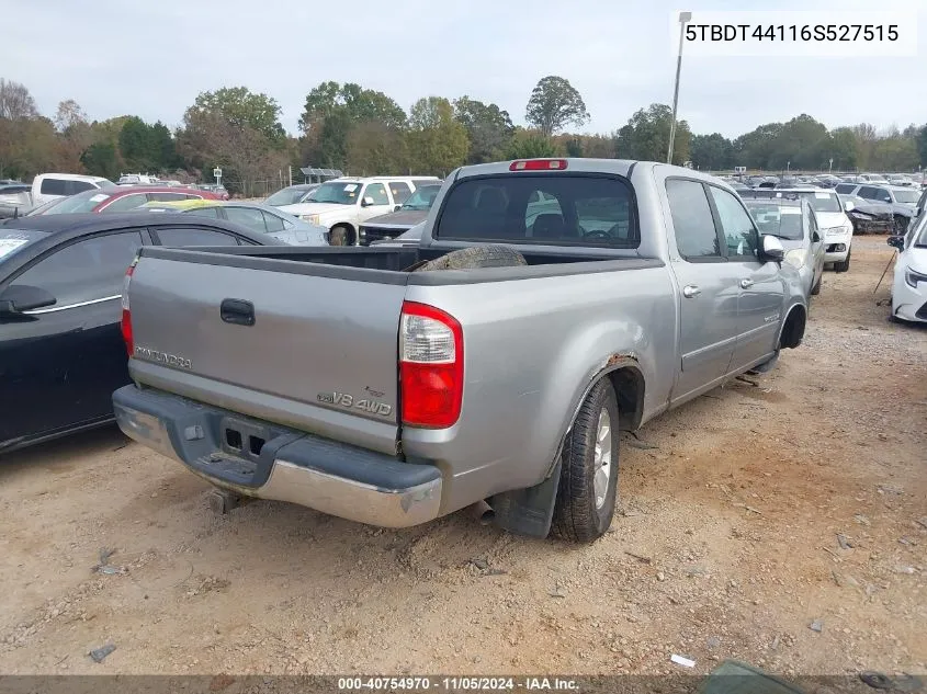 2006 Toyota Tundra Sr5 V8 VIN: 5TBDT44116S527515 Lot: 40754970